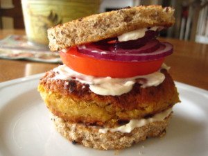 Home Made chickpea burgers