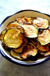 Home made baked zucchini chips