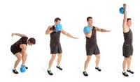 Kettlebell clean and press technique